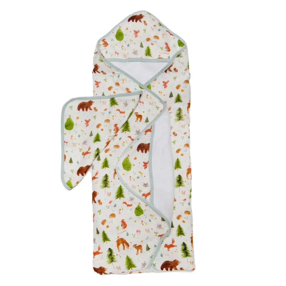 Hooded Towel Adjust - Forest Friends