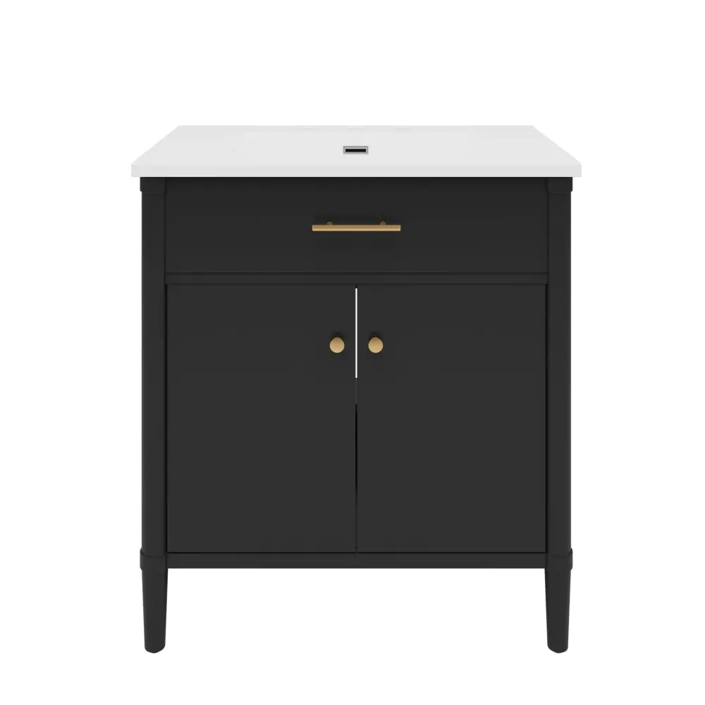 Bathroom Vanity Sink, Supple Close Doors And Adjustable Shelf