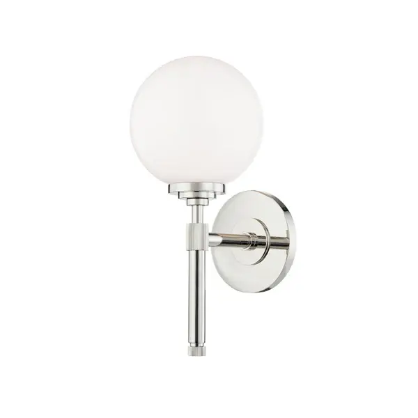 Bowery 1 Light Bath Bracket - Polished Nickel