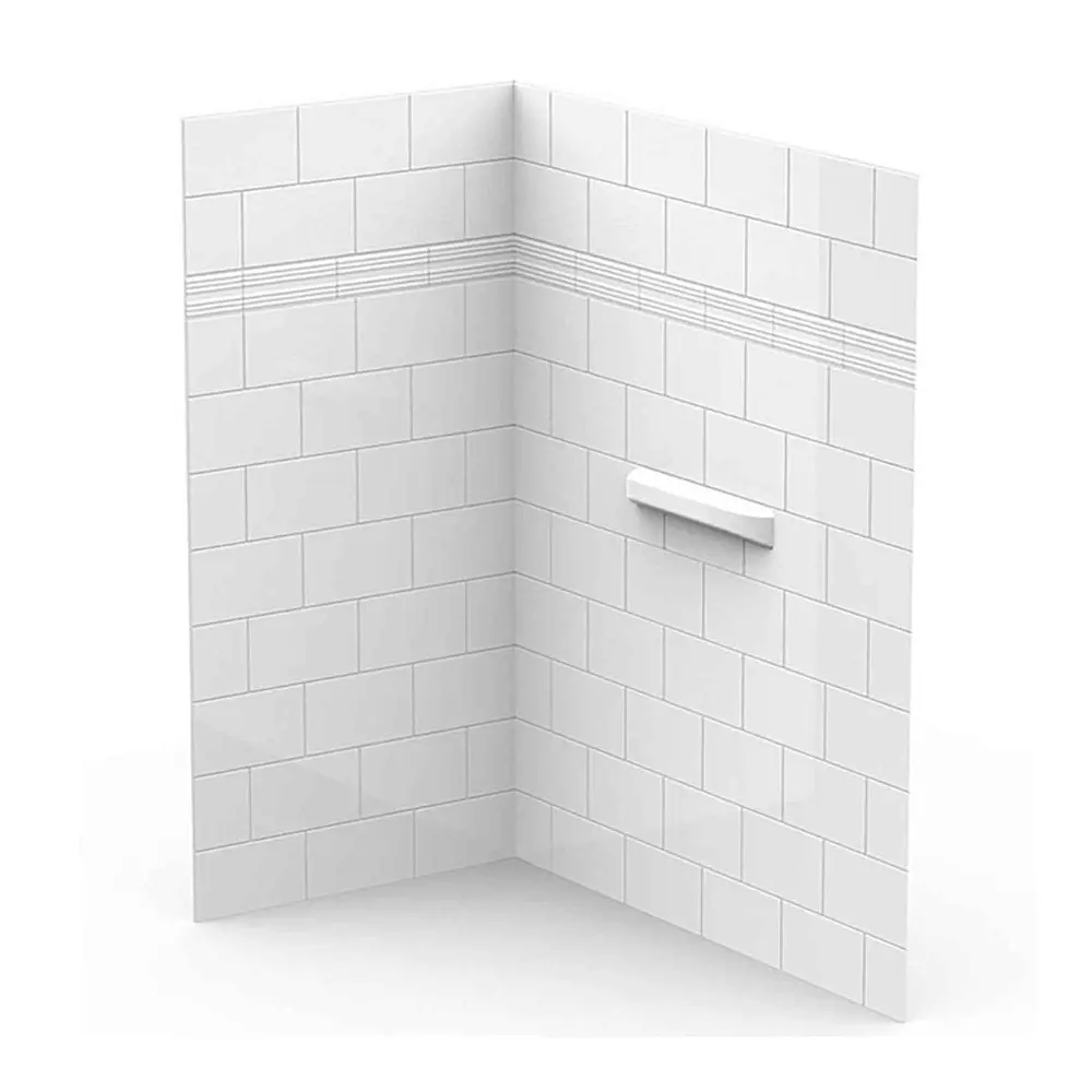 Cheverny Acrylic Corner Shower Walls, 38" x 38'' x 72-3/4''