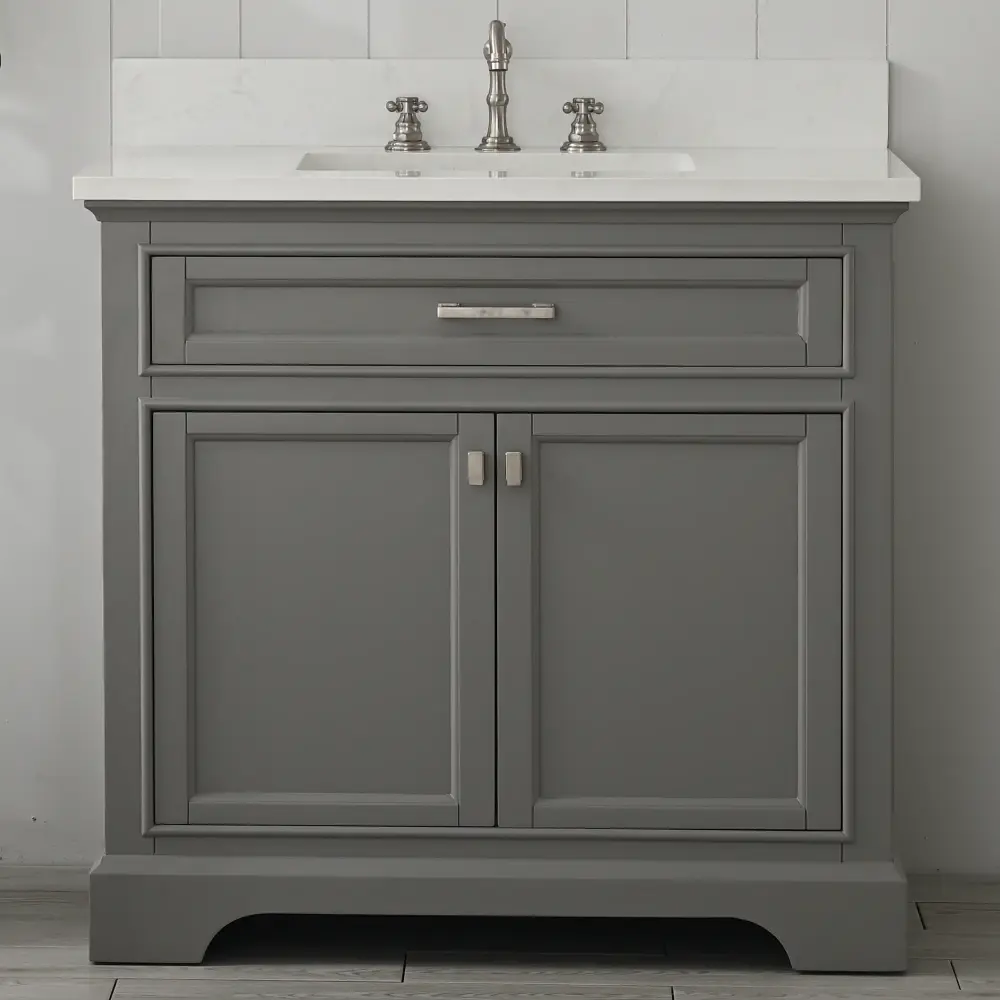 Milano 36" One-only Sink Vanity White Quartz Top