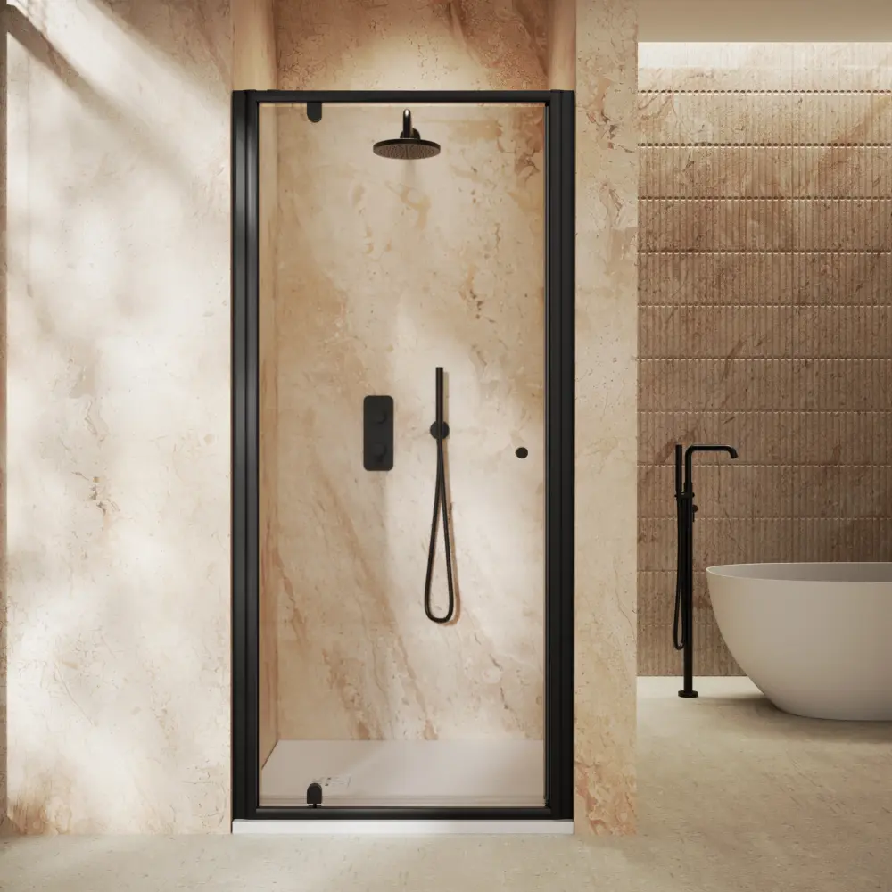 Roman Haven6 Pivot Shower Door - 900mm - Matt Charcoal