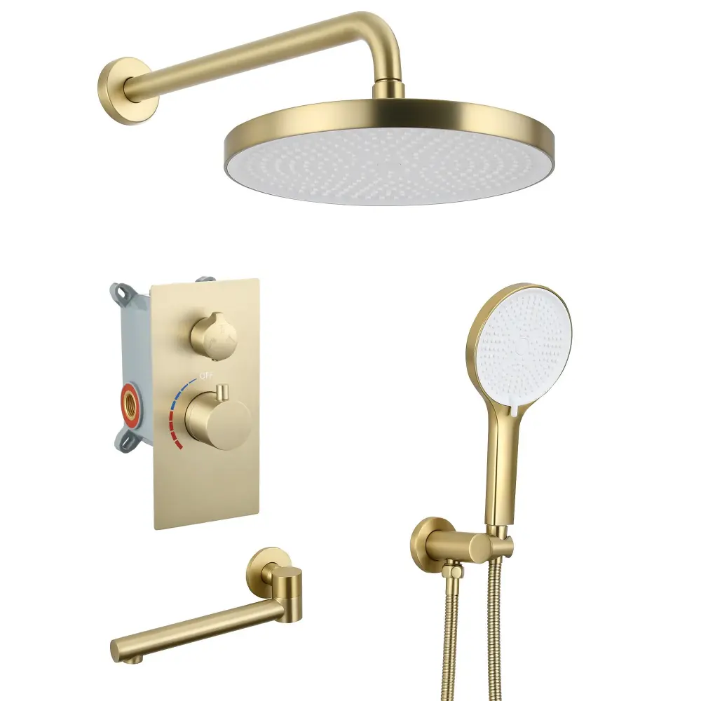 10" Shower System Adjust Control Valve And Overhead Shower
