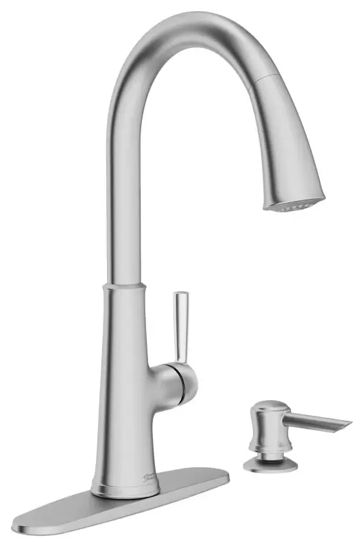 American Standard Maven 9319300.075 Series Pull-Down Kitchen Faucet Soap Dispenser, 8-5/8 , Stainless Steel