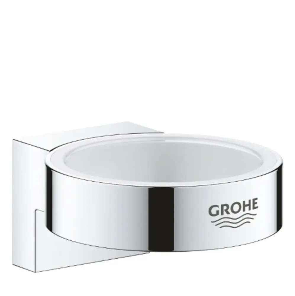 Grohe Holder Glass/Dish/Dispenser Shiny metal - 41027000 - Stylish Bathroom Accessory
