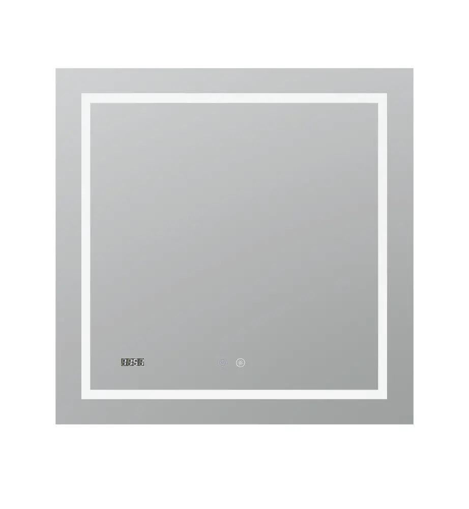 Aquadom Daytona 30x30 LED Lighted Bathroom Mirror Non-Slip Base | 5-Year Warranty