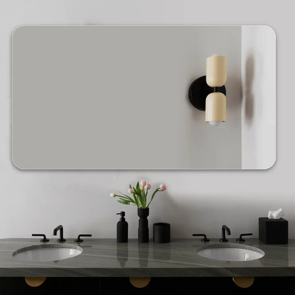 Bathroom Vanity Mirror, Wall-fixed Mirror Bathroom Anti-Fog, Waterproof