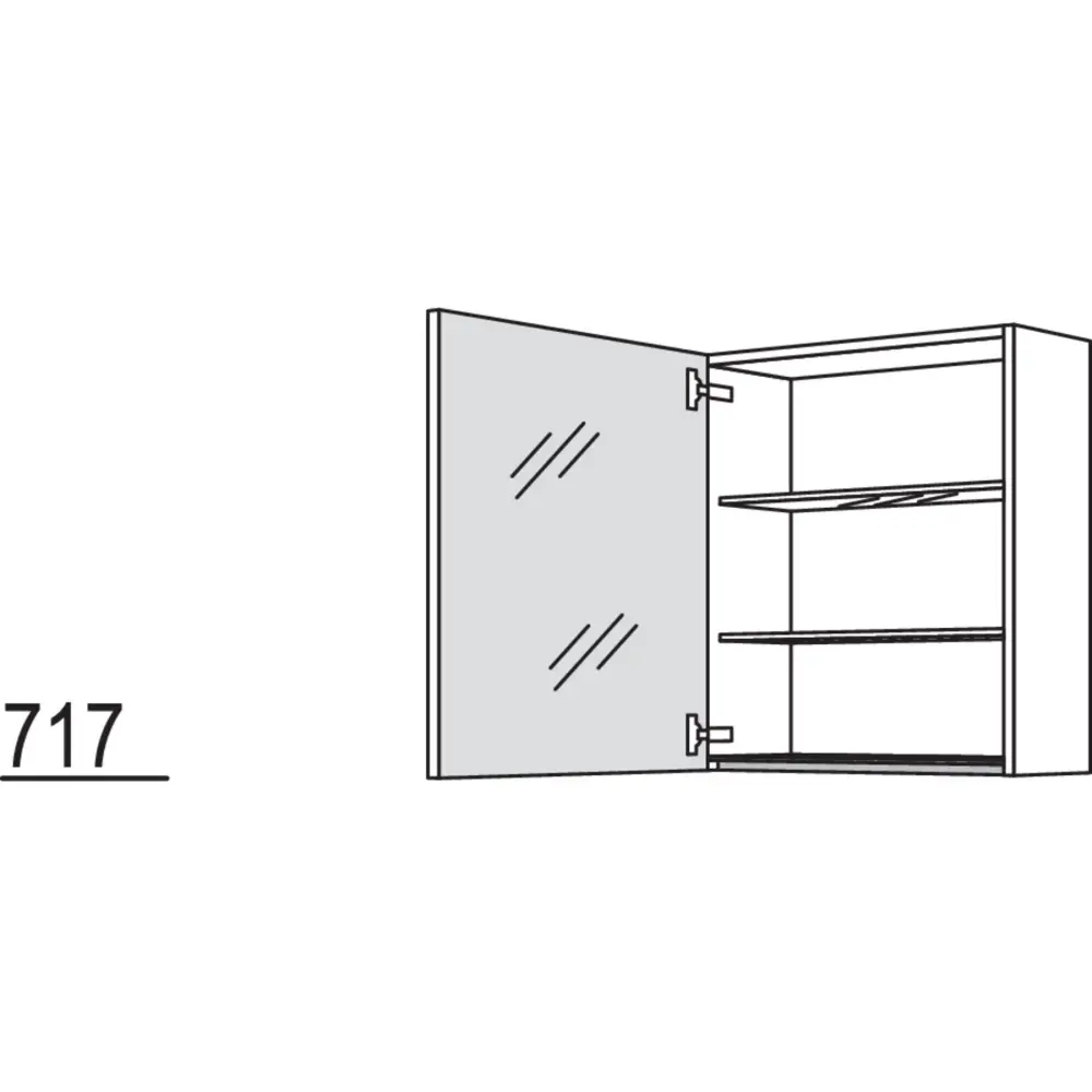 nobilia mirror cabinet WBSP60-1 60 cm