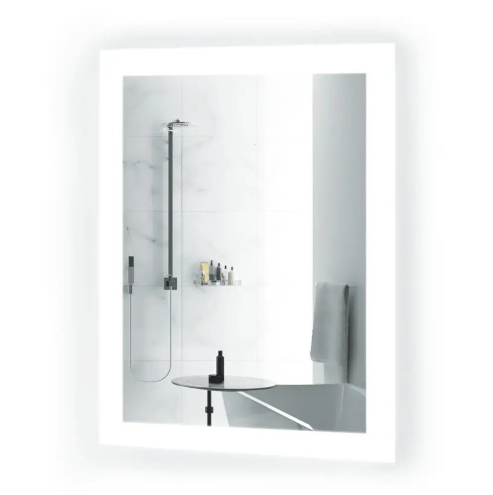 Premium Water-Resistant Krugg Bijou 15″ x 20″ LED Bathroom Mirror w/ Dimmer & Defogger
