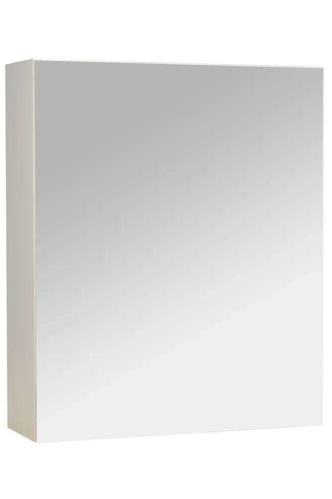 Quick-Dry Antimicrobial nobilia bathroom mirror cabinet 1 mirror door, 2 glass shelves 60 cm x 72 cm