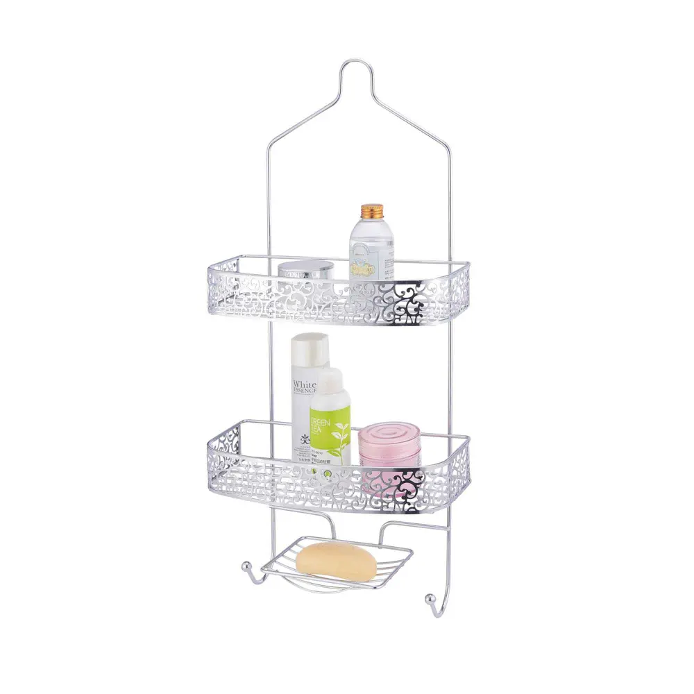 Floral Design Shower Caddy, Chromium