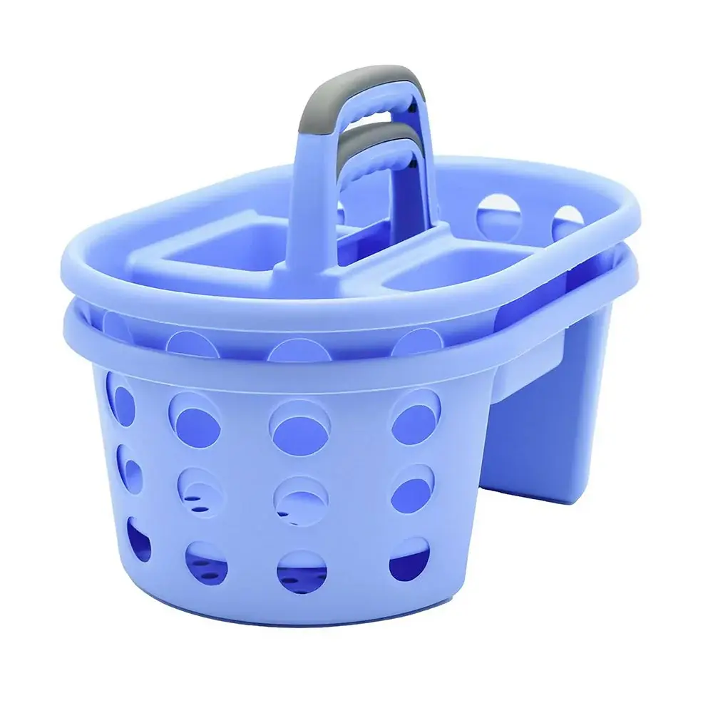 SIMPLYKLEEN 2-Pack Shower Caddy Basket Polycarbonate Bath Caddy Organizer, Portable Divided Cleaning Supply Storage Organi...