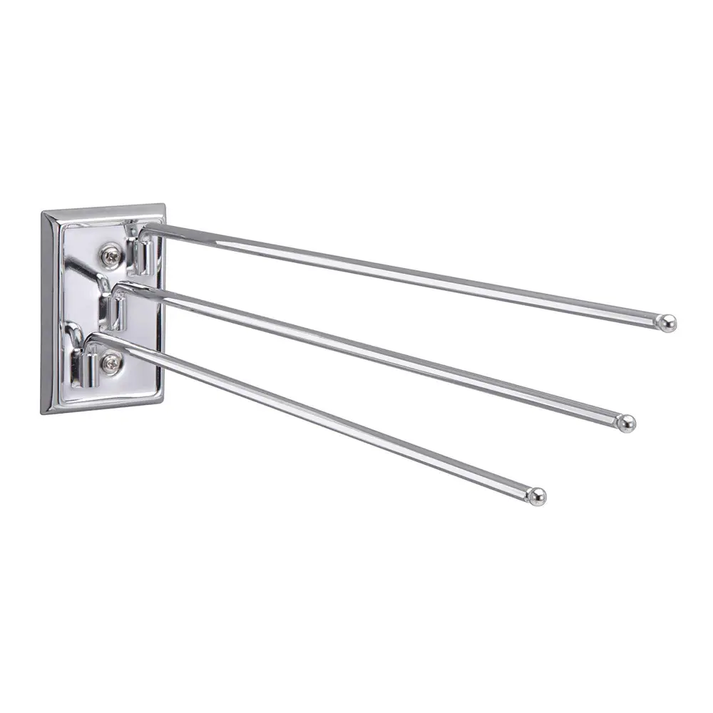 Fondamental 3-Arm Towel Holder, Glossy Chrome