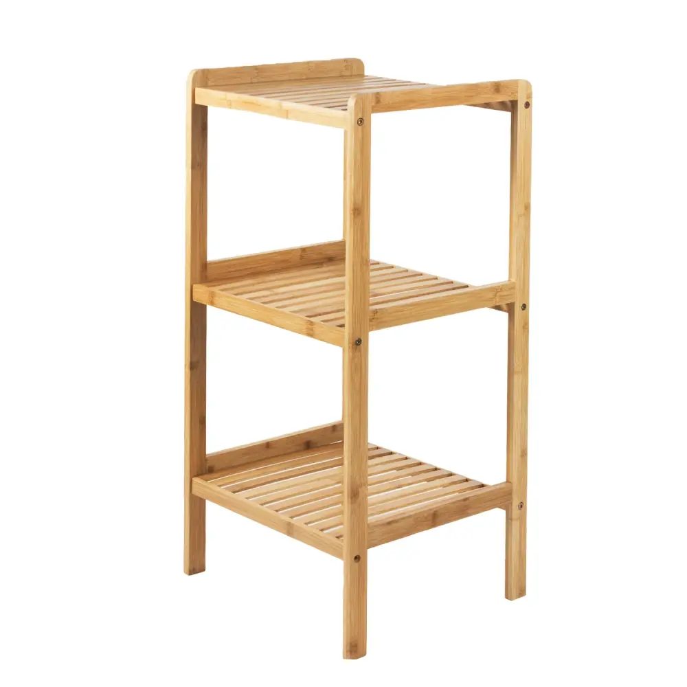 GreenBlue GB321 Bathroom Bamboo-fiber Storage Rack - 3 Shelves Cabinet Towel Accessories 370x330x780mm ECO-Friendly