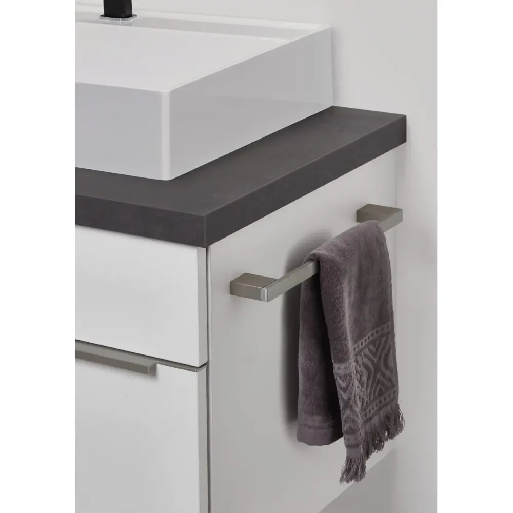 nobilia elements towel holder 5cm x 34cm bathroom towel rail washbasin | Rustproof & Easy Clean