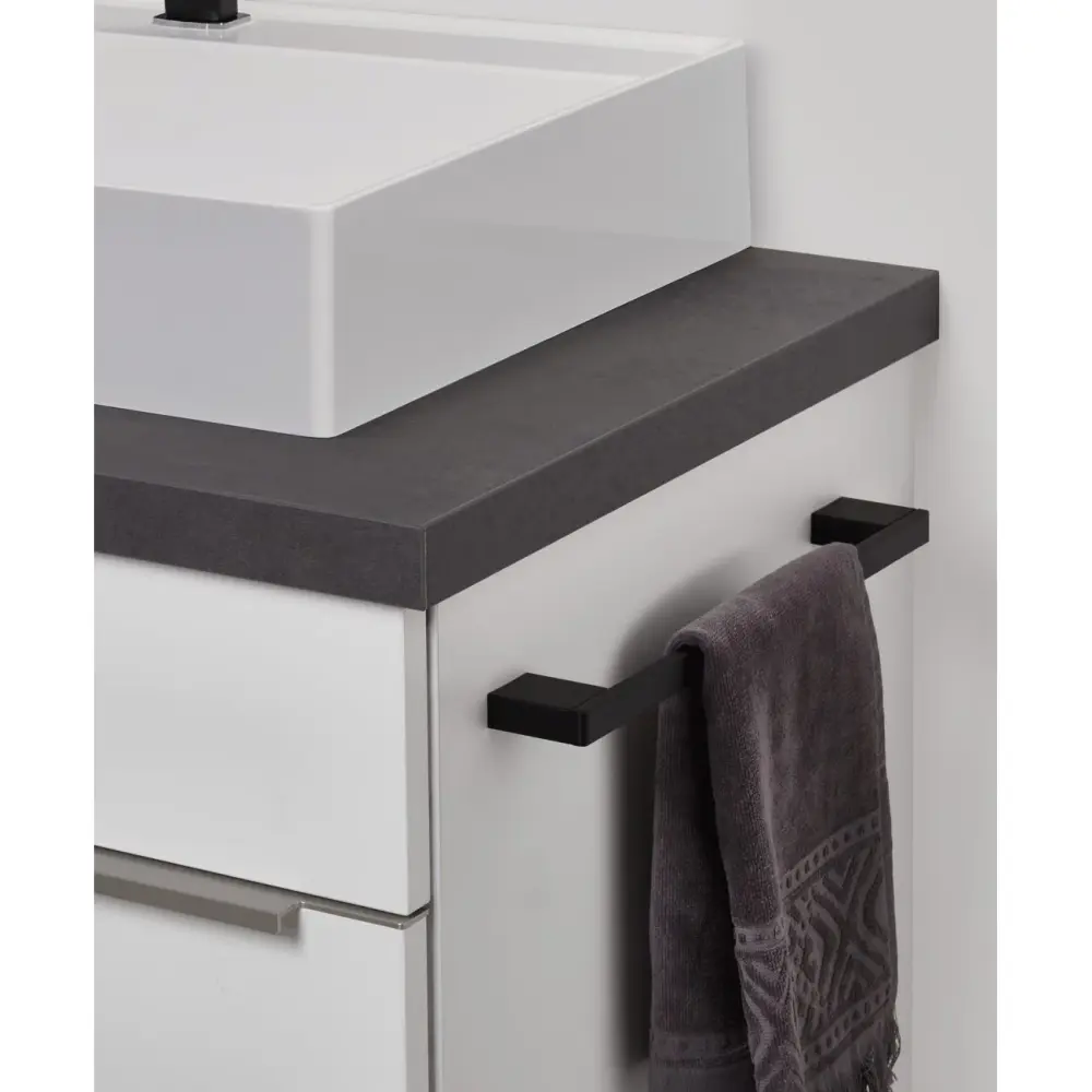 nobilia elements towel holder midnight 5cm x 34cm bathroom towel rail washbasin