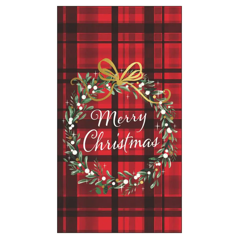 Christmas Plaid Ruby • Guest Towels | Ultra Soft & Plush