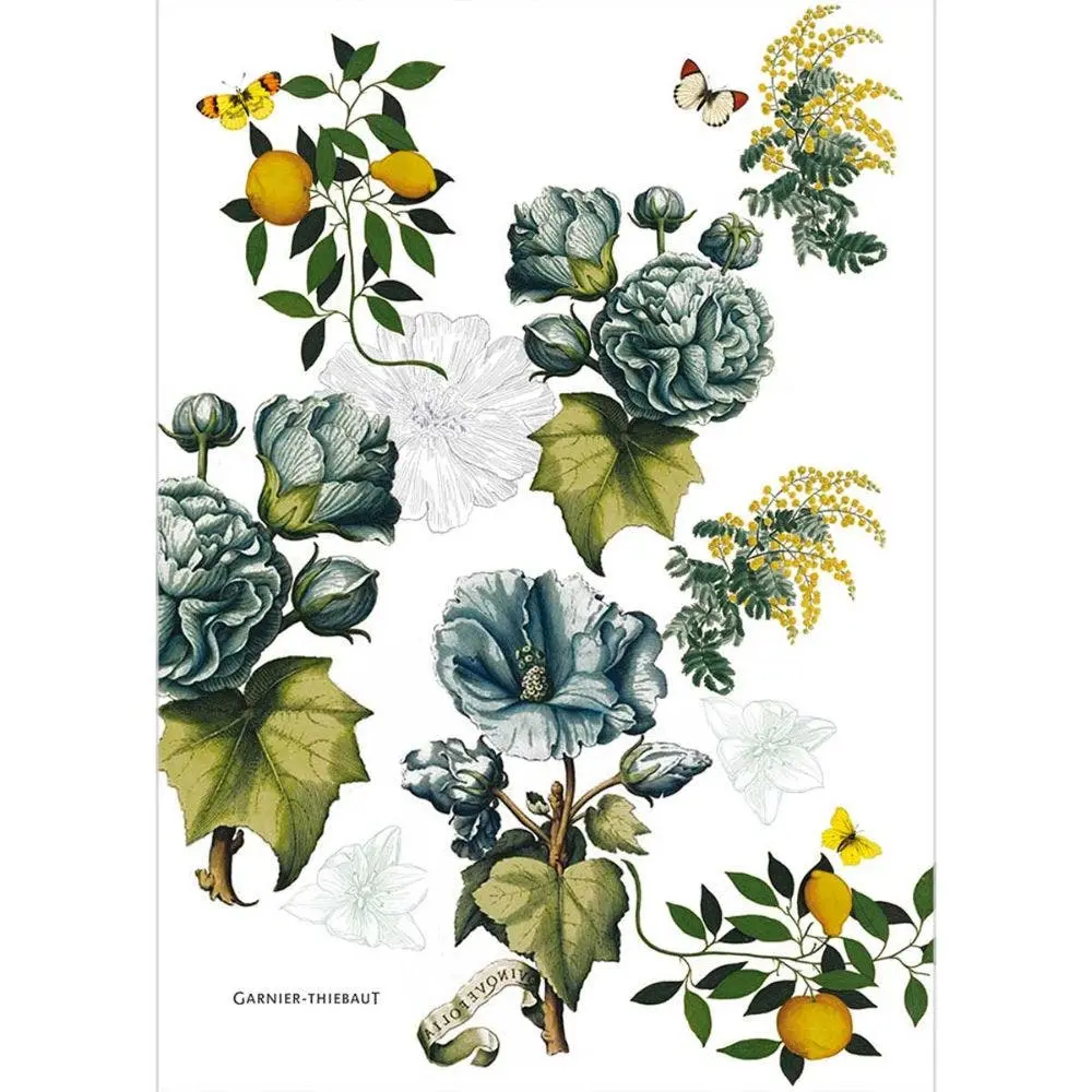 Giardino Bleu Kitchen Towel - Cotton-Linen Blend | Ultra Soft & Plush