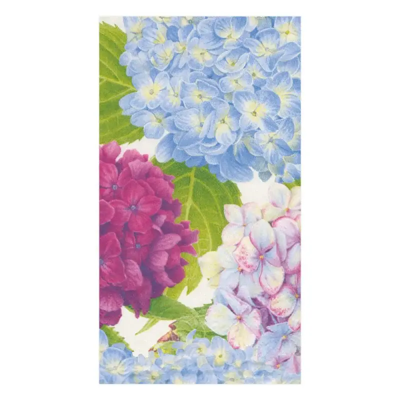 Premium Egyptian Cotton Hydrangea Garden Navy Guest Towels