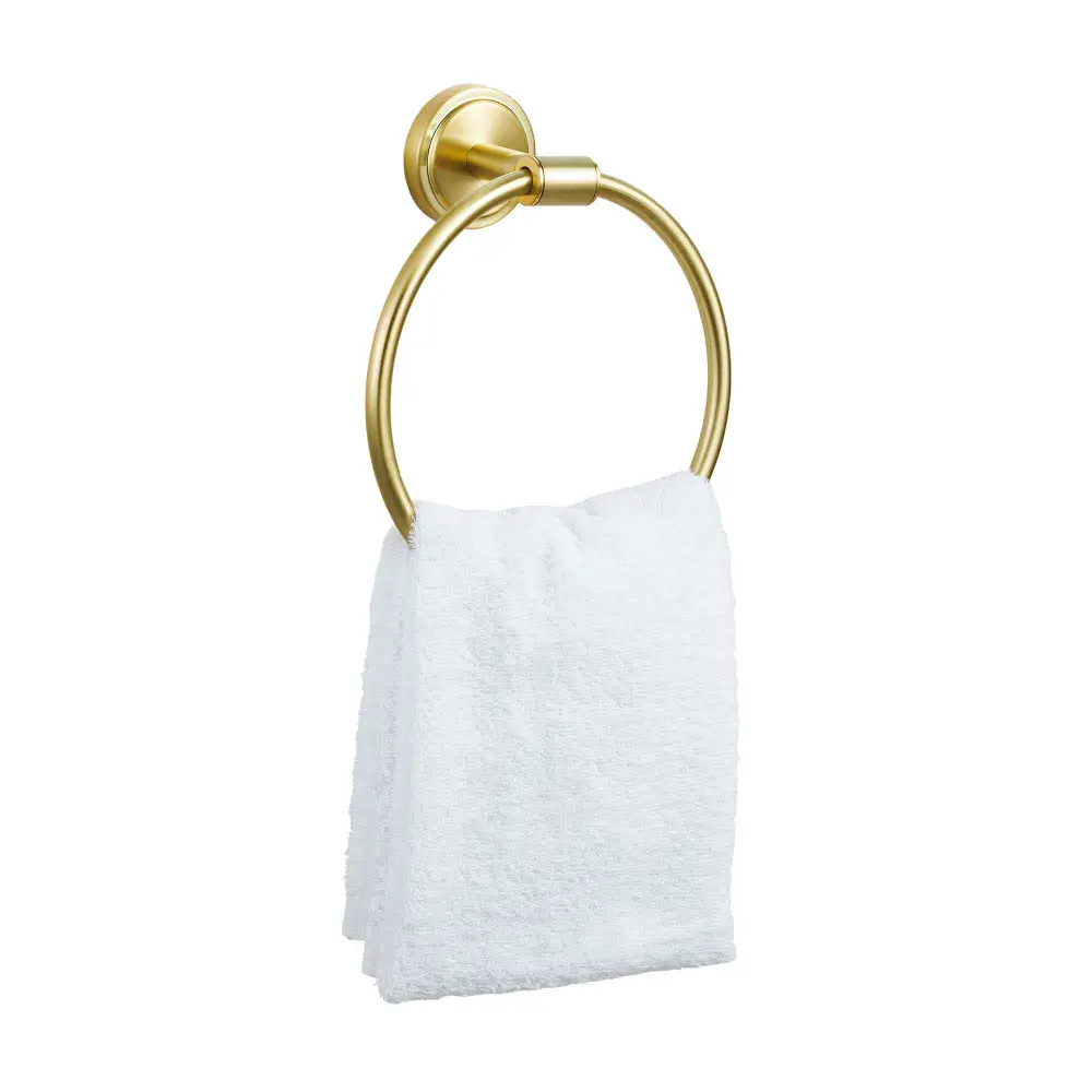 Solid Towel Ring, Matte Gilded