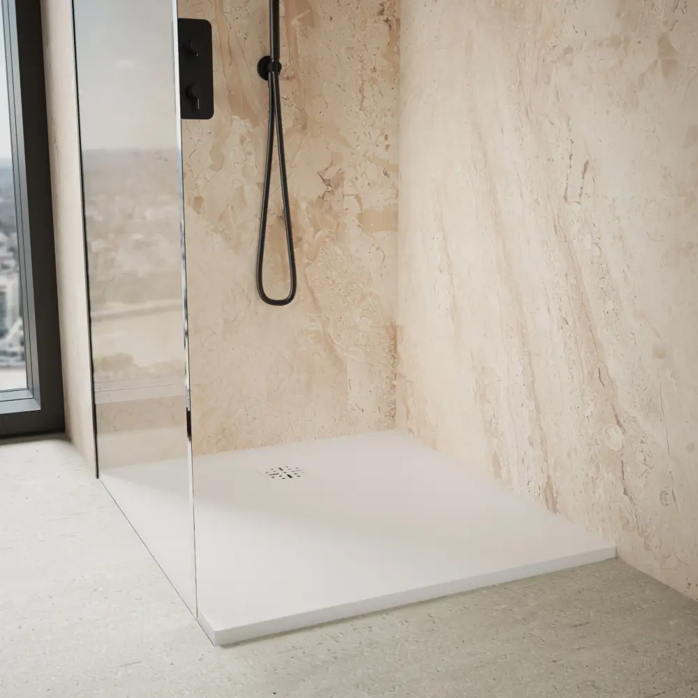Ardesia Low Profile Stone Rectangular Shower Tray - 1000 x 900