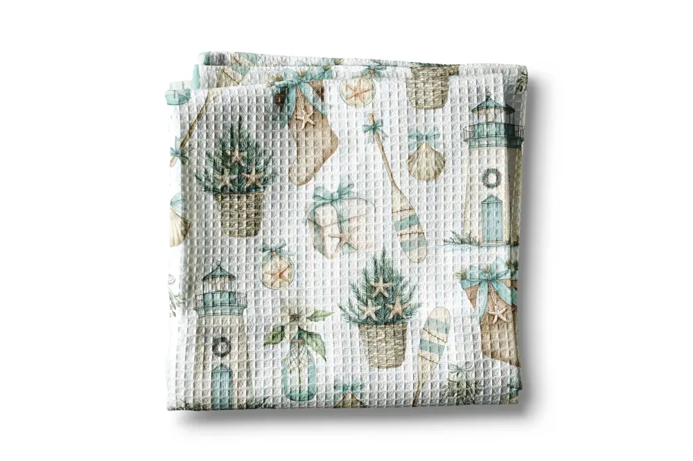 Coastal Christmas Kitchen Towel | Ultra Soft & Plush