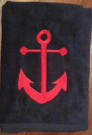 Luxury Hotel Quality MONOGRAM BEACH TOWEL ROOMY ANCHOR