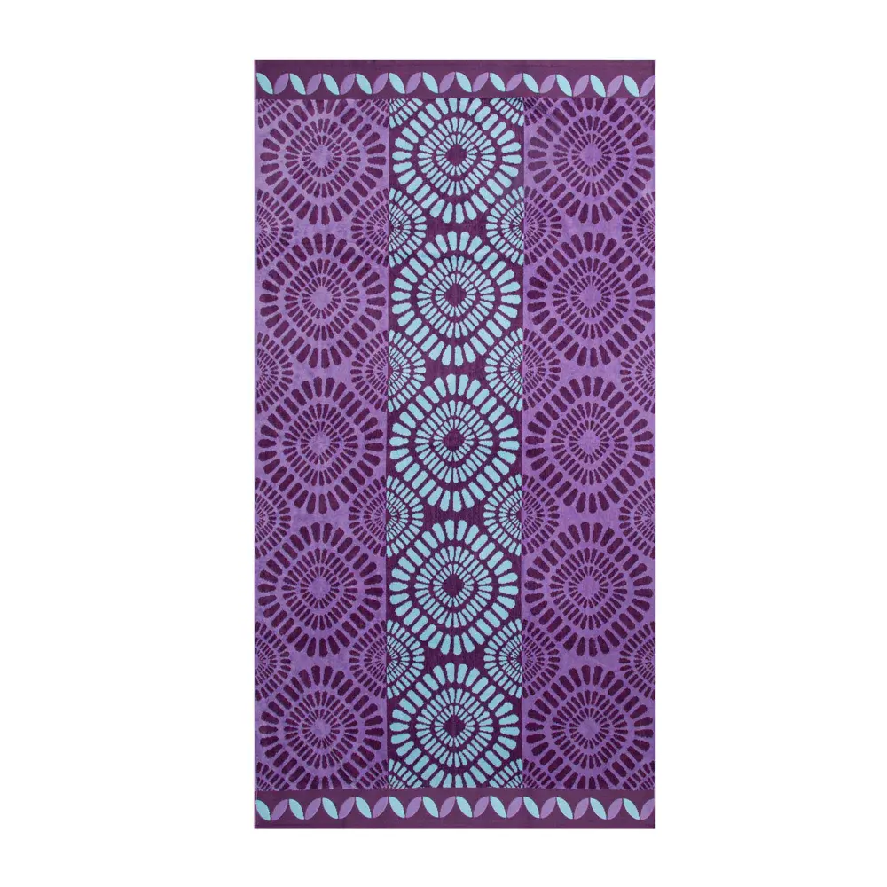 Velour Jacquard Beach Towel, 32'' x 62'' (Mosaic)
