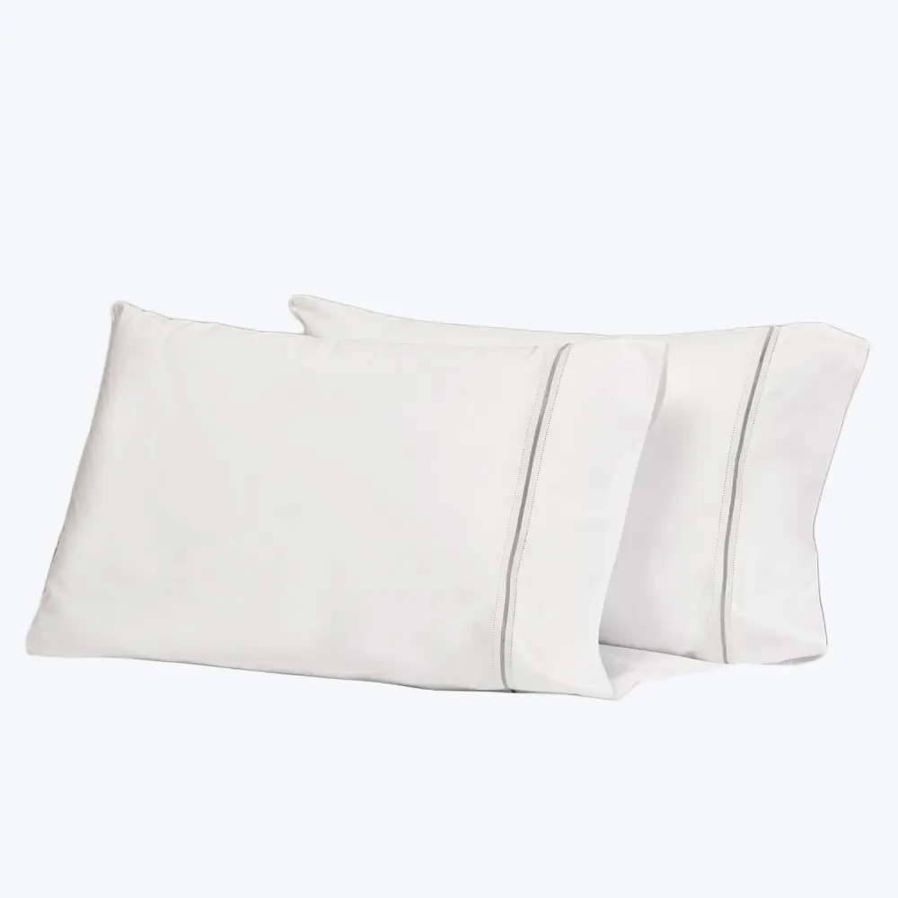 Gramercy Sheets & Pillowcases, White/Silver Moon (OEKO-TEX 100)