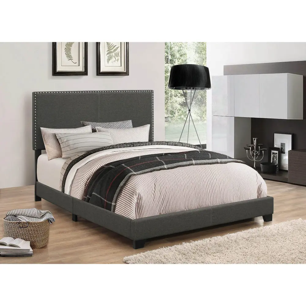 Diamond Modern Furniture COA Boyd King Upholstered Platform Bed 350061KE