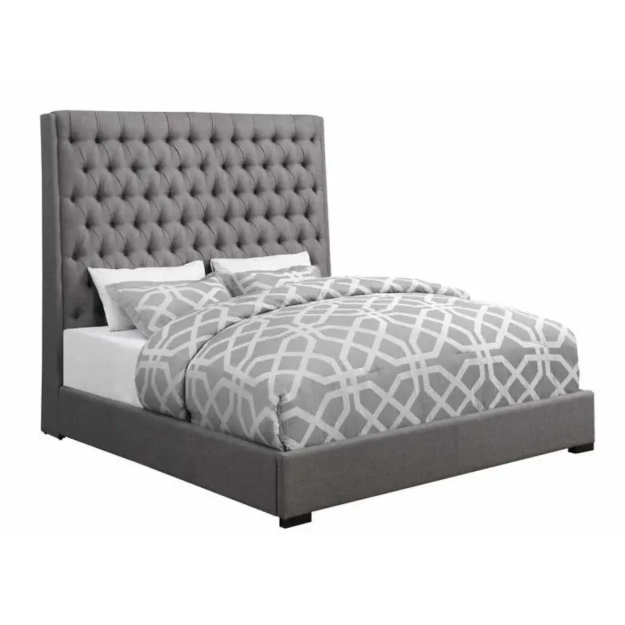 Diamond Modern Furniture COA Camille California King Upholstered Platform Bed 300621KW