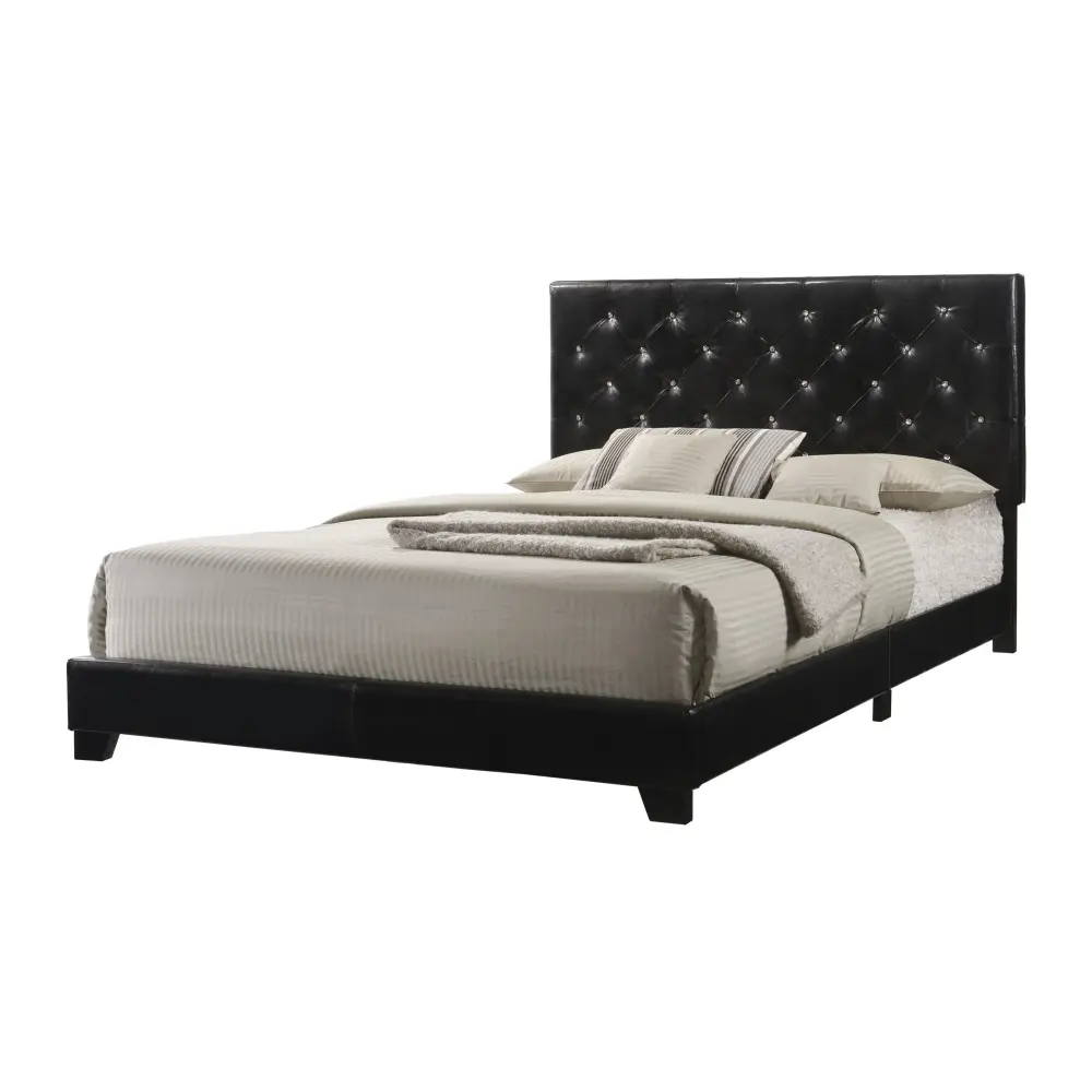 Diamond Modern Furniture HH Queen Upholstered Bed HH2020 Queen Bed - Onyx