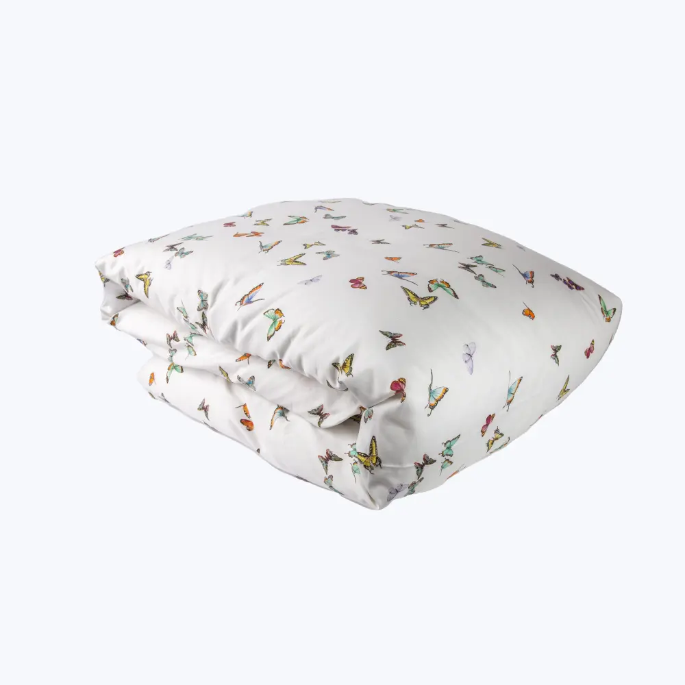 Organic Percale Papillon Duvet Cover