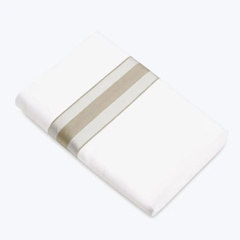 Cooling Bamboo Dimora Sheets & Pillowcases, White/Khaki