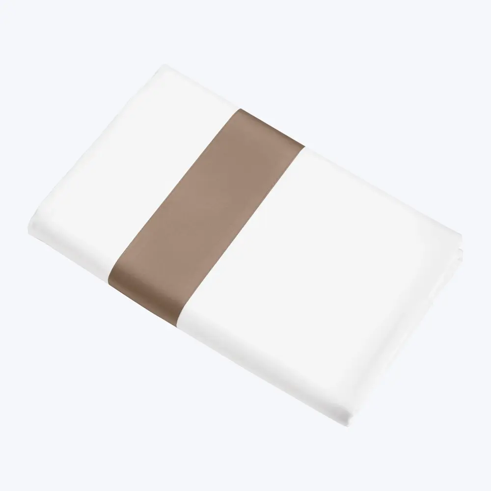 Organic Cotton Aida Sheets & Pillowcases, White/Brown