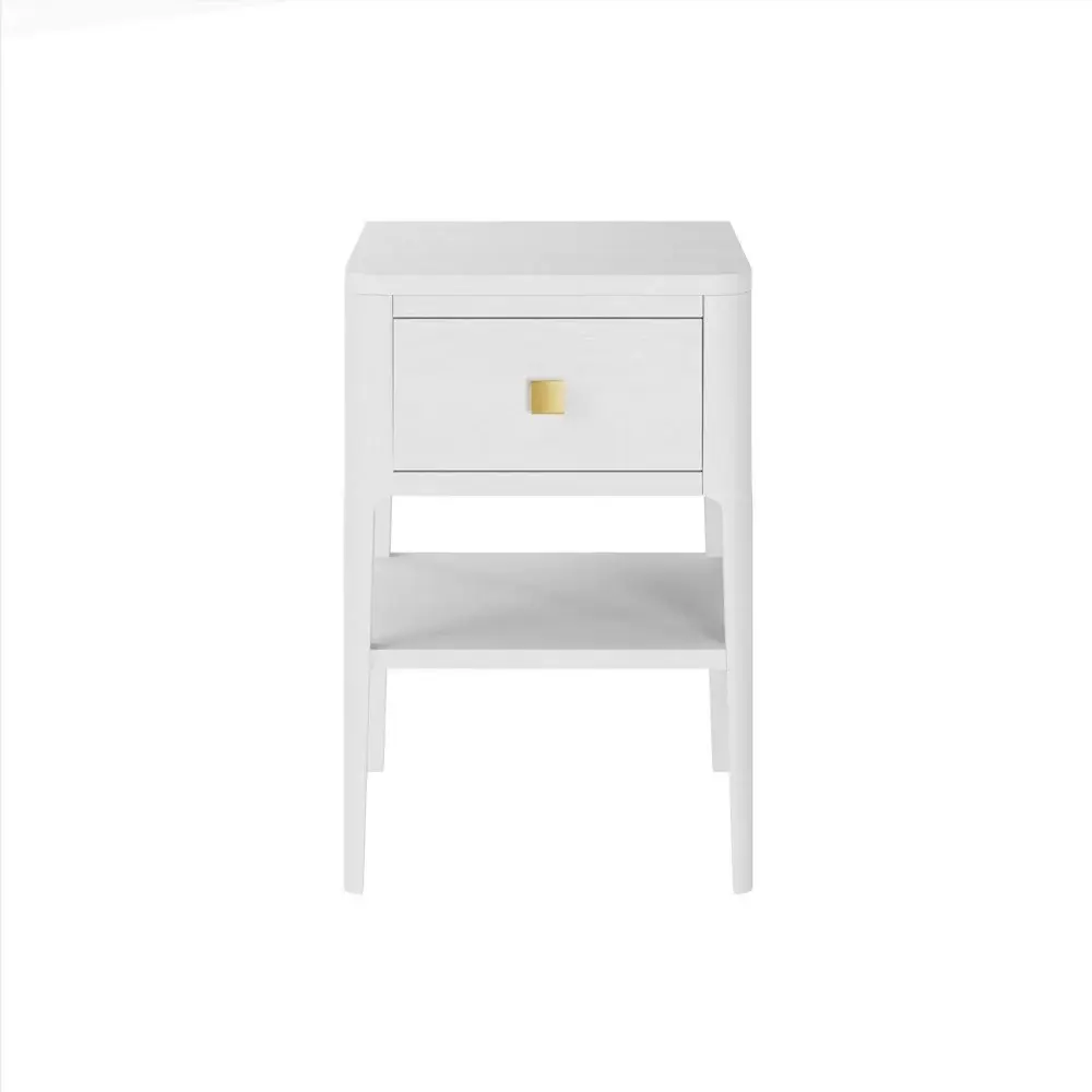 Abberley 1 Drawer Bedside Table - Snow