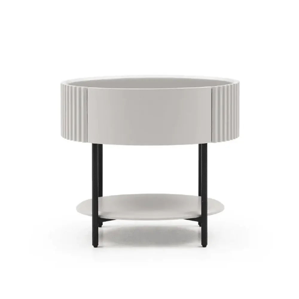 Avola Bedside Table - Matte Khaki 5-Year Warranty