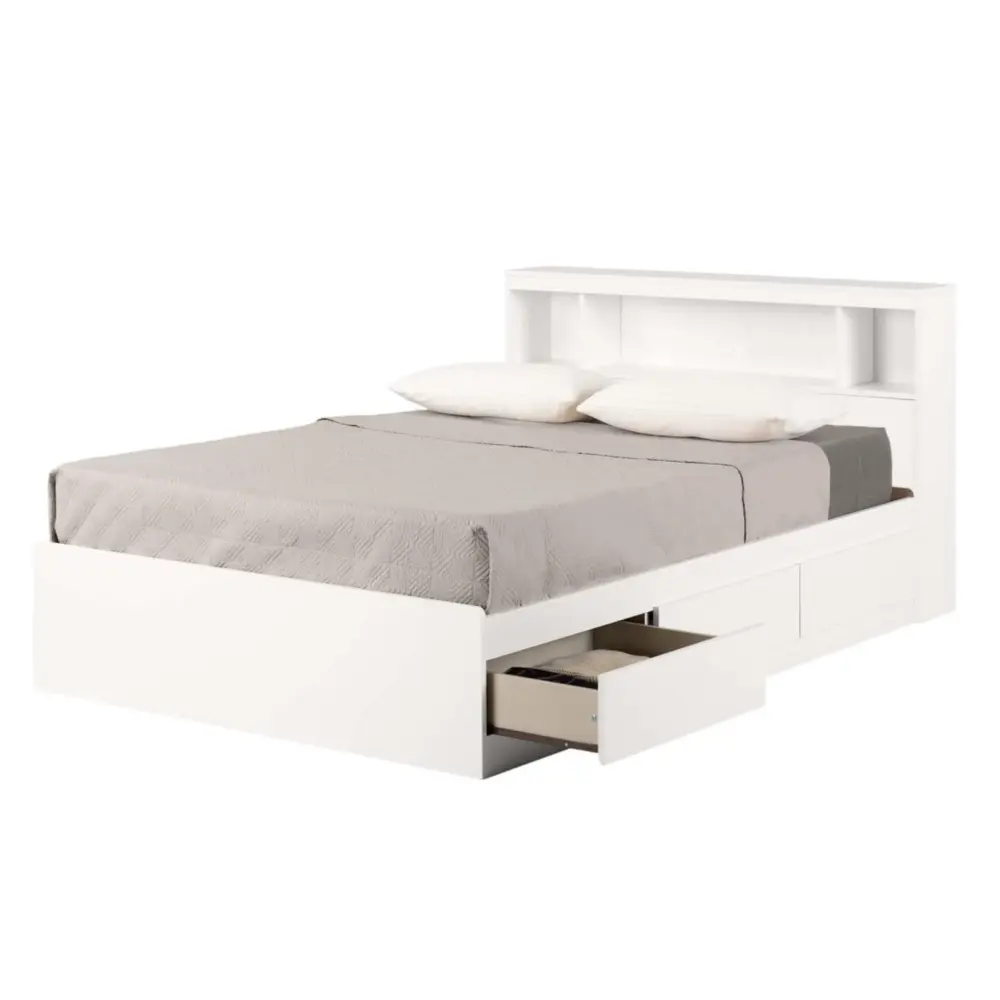Double Bed and Headboard Set - Fusion Pure Snow