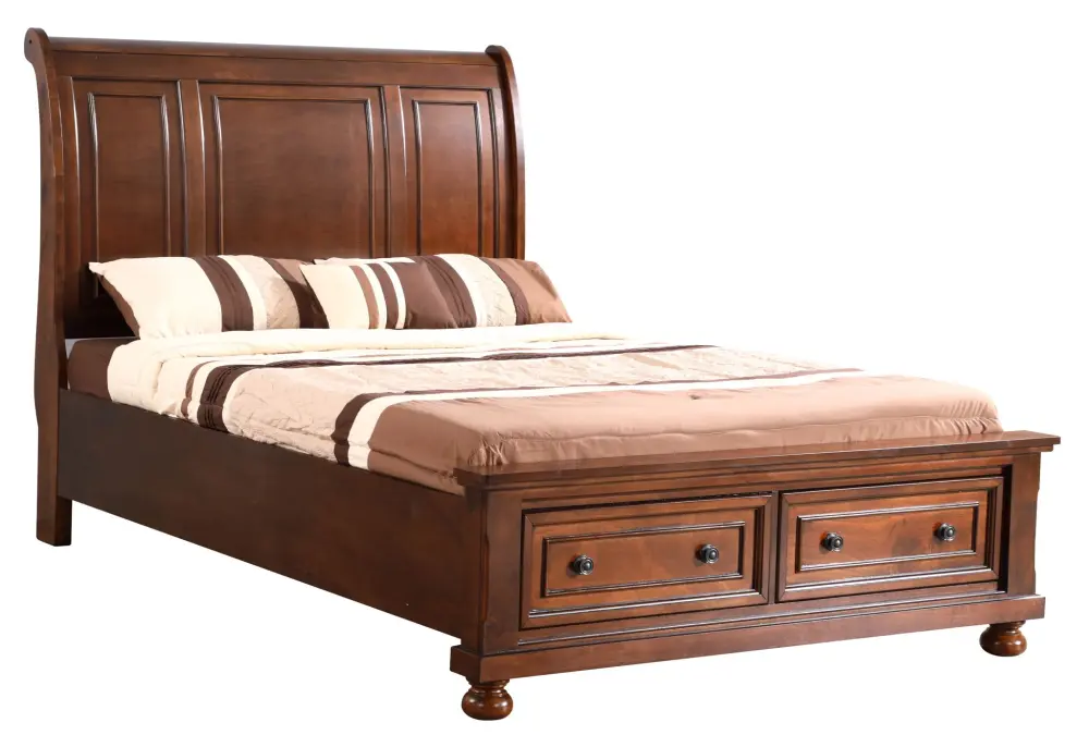 Stunning Sleigh Bed Design< 4 Pillowcases