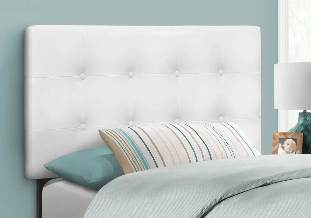 Twin Size, Bed Headboard Only, Upholstered, Transitional - Pearl Guest Room