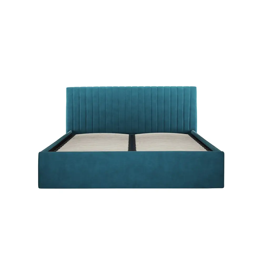 Wrinkle-Resistant Emden Kingsize Ottoman Bed - Peacock