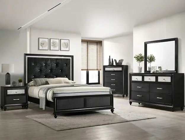 Lila Bedroom Adjust Bed Blk | Assembly Included