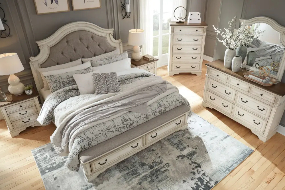 Premium Upholstered Realyn - Storage Bedroom Adjust