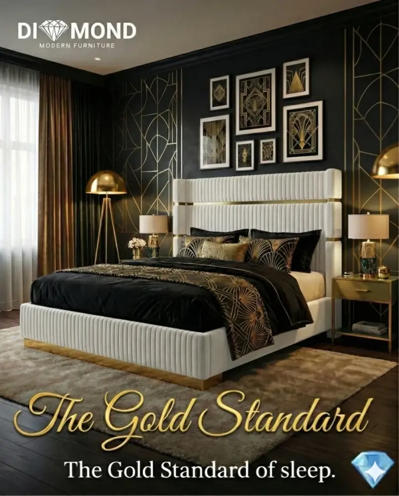 Belgium Ivory Premium Bed Frame