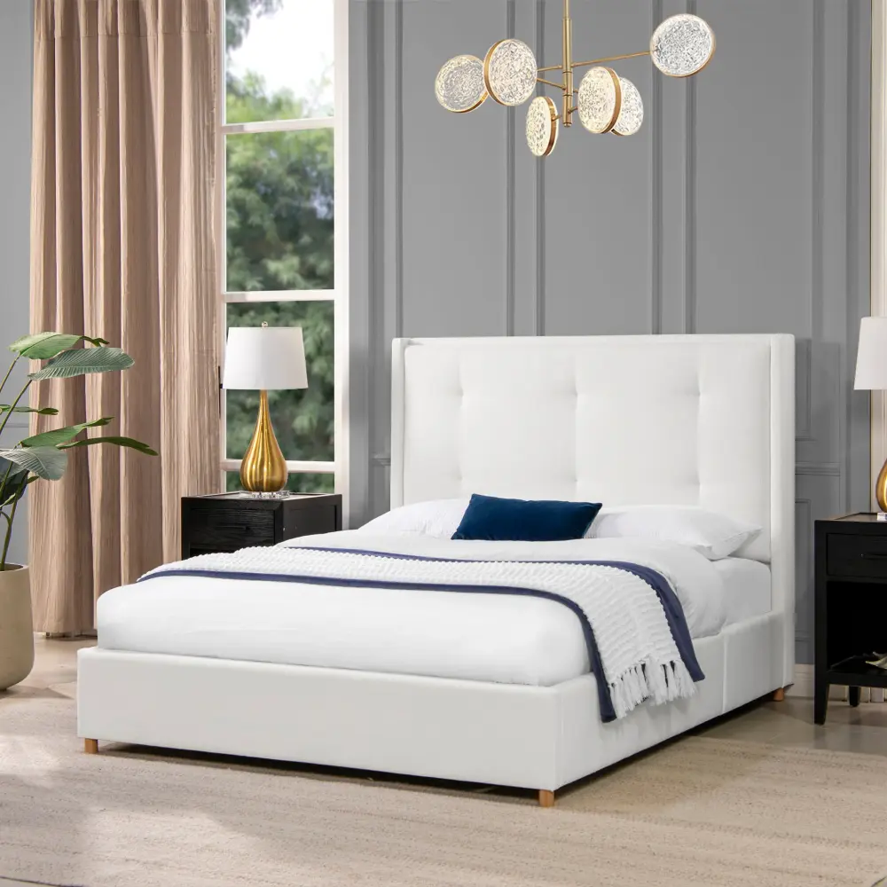 Jewelry Armoire Miramar - Cushion Back Headboard Platform Bed Frame