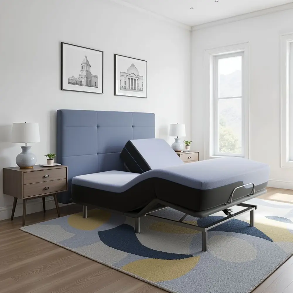 Refresh - 12" Flex Head Memory Foam Hybrid Mattress And Tunable Base Bundle