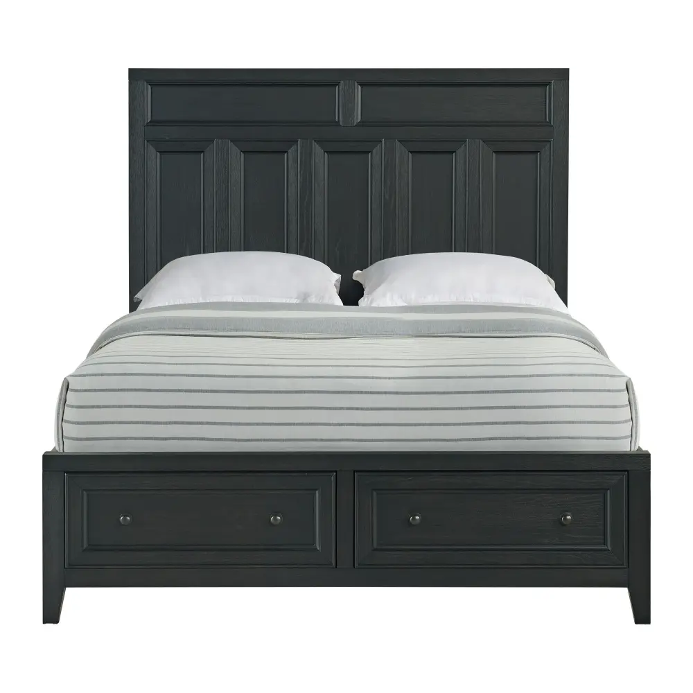 Storage Bed Panel Headboard And Spacious Footboard Drawers