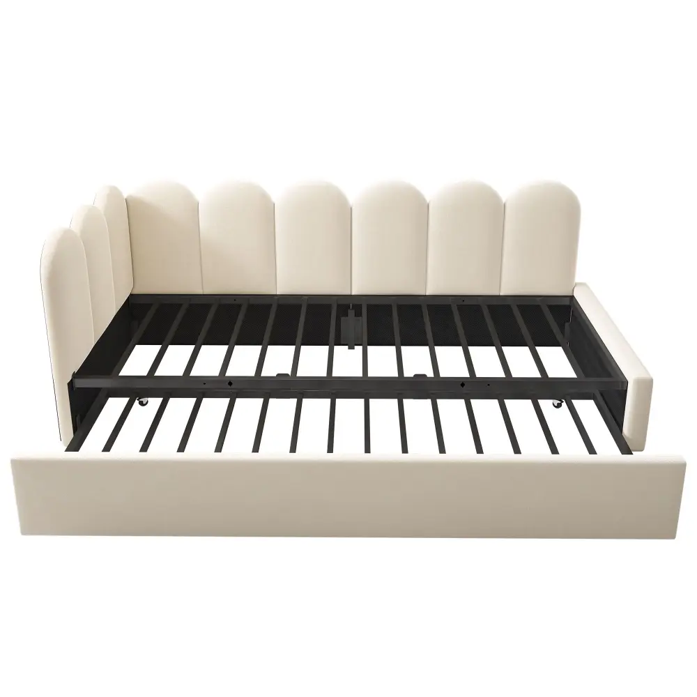 Upholstered Daybed All-metal Slatted Base