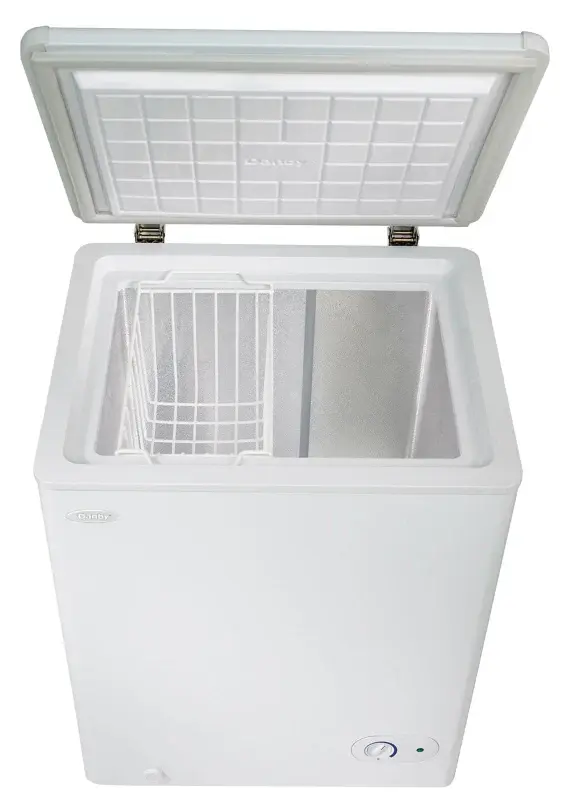 Danby DCF038A2WDB-3 Chest Freezer, 24.94 W Exterior, 22-3/16 D Exterior, 33-1/16 H Exterior, 3.8 cu-ft, Snow