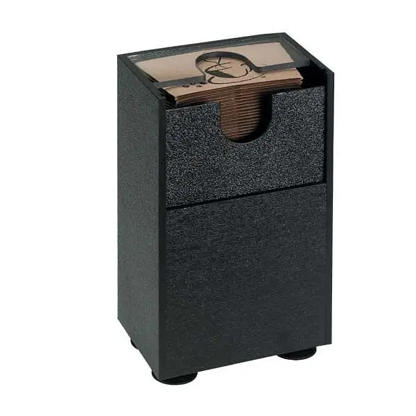 Dispense Adaptable Rite Countertop spring-loaded coffee sleeve dispenser - Midnight Black Polystyrene, SLV-10BT Dispense Rite